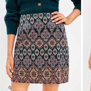 LOFT Brushed Corduroy Shift Skirt